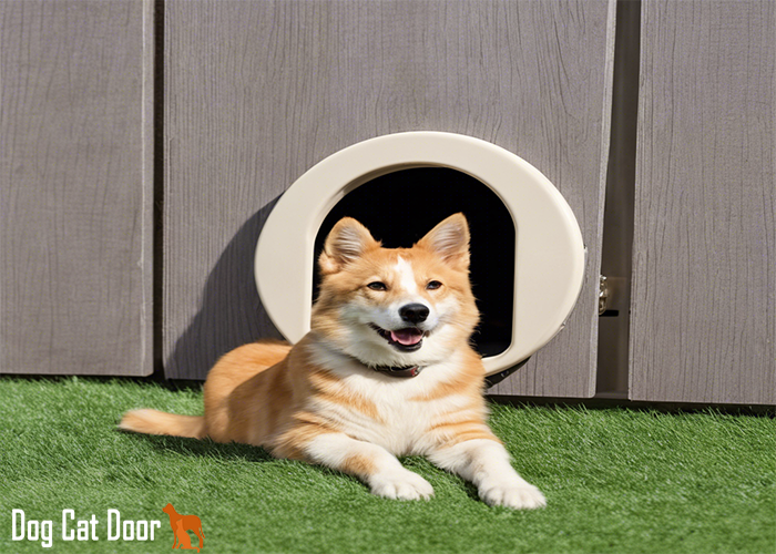 dog gate with cat door