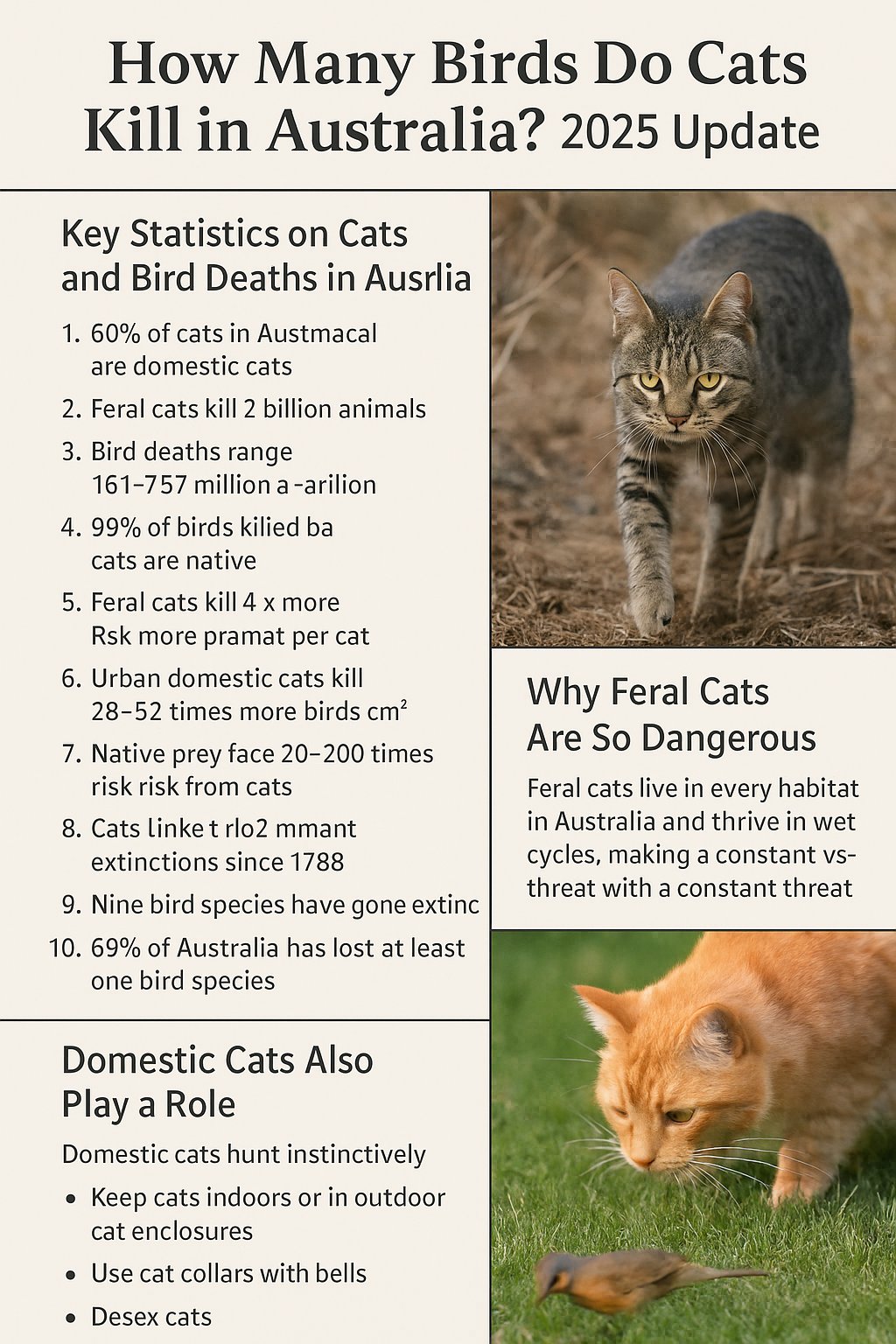 The 10 Statistics About Cats That Kill Birds in Australia
