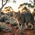 australian wild cats population map showing 2-6 million feral cats across the continent